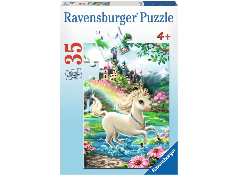 RAVENSBURGER Puzzle Zámok jednorožca 35 dielikov