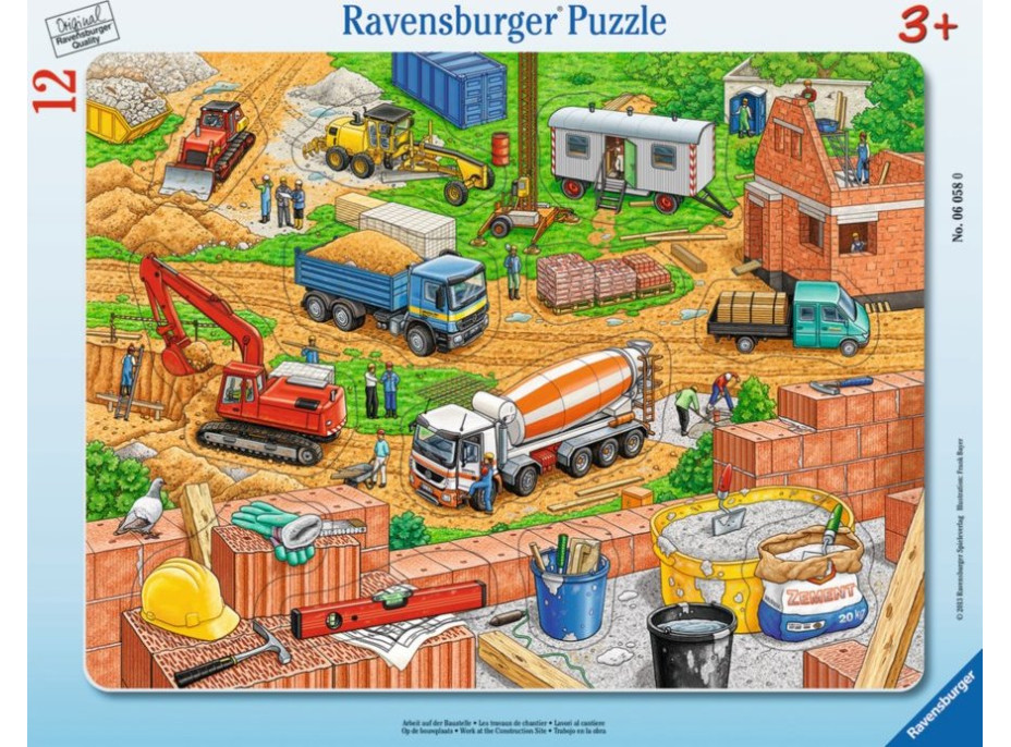 RAVENSBURGER Vkladačka Práca na stavenisku 12 dielikov