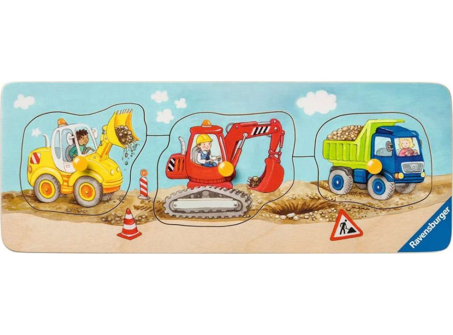 RAVENSBURGER Drevená vkladačka Stavebné stroje