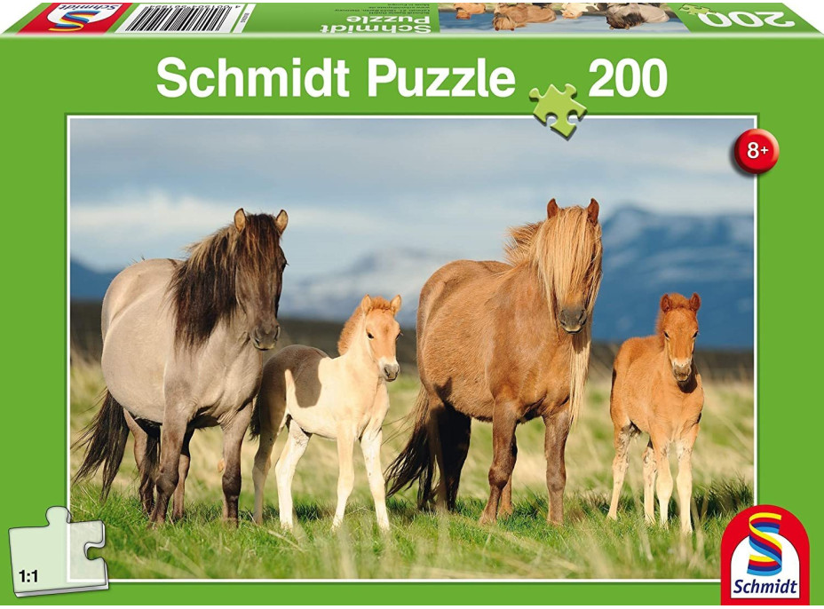 SCHMIDT Puzzle Konská rodina 200 dielikov