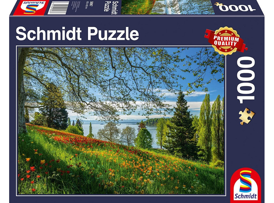 SCHMIDT Puzzle Kvitnúce tulipány na ostrove Mainau 1000 dielikov