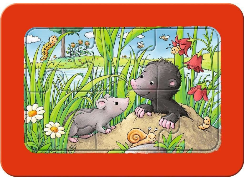 RAVENSBURGER Moje prvé puzzle Zvieratká zo záhrady 3x6 dielikov