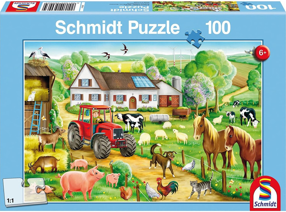 SCHMIDT Puzzle Na farme 100 dielikov