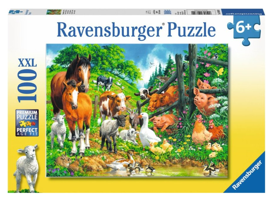 RAVENSBURGER Puzzle Zvieratká XXL 100 dielikov