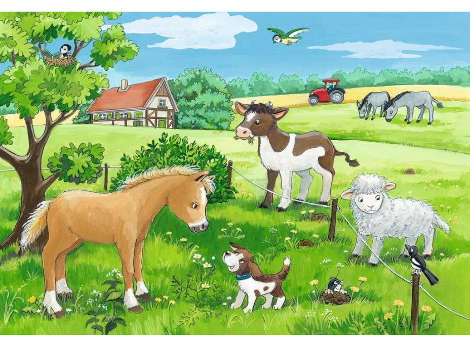 RAVENSBURGER Puzzle Zvieracie mláďatá 2x12 dielikov