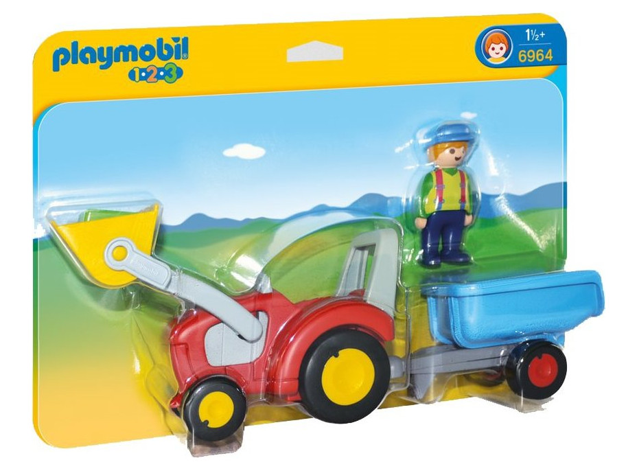PLAYMOBIL® 1.2.3 6964 Traktor s prívesom