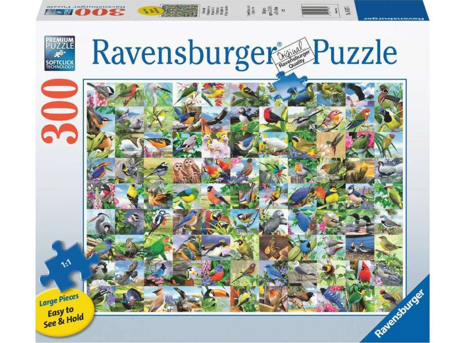 RAVENSBURGER Puzzle 99 úchvatných vtákov EXTRA 300 dielikov