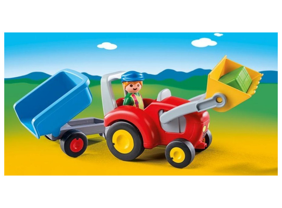 PLAYMOBIL® 1.2.3 6964 Traktor s prívesom