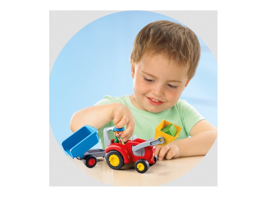 PLAYMOBIL® 1.2.3 6964 Traktor s prívesom