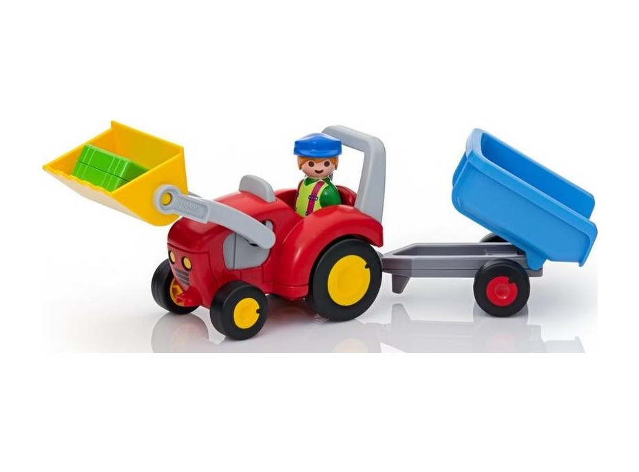 PLAYMOBIL® 1.2.3 6964 Traktor s prívesom