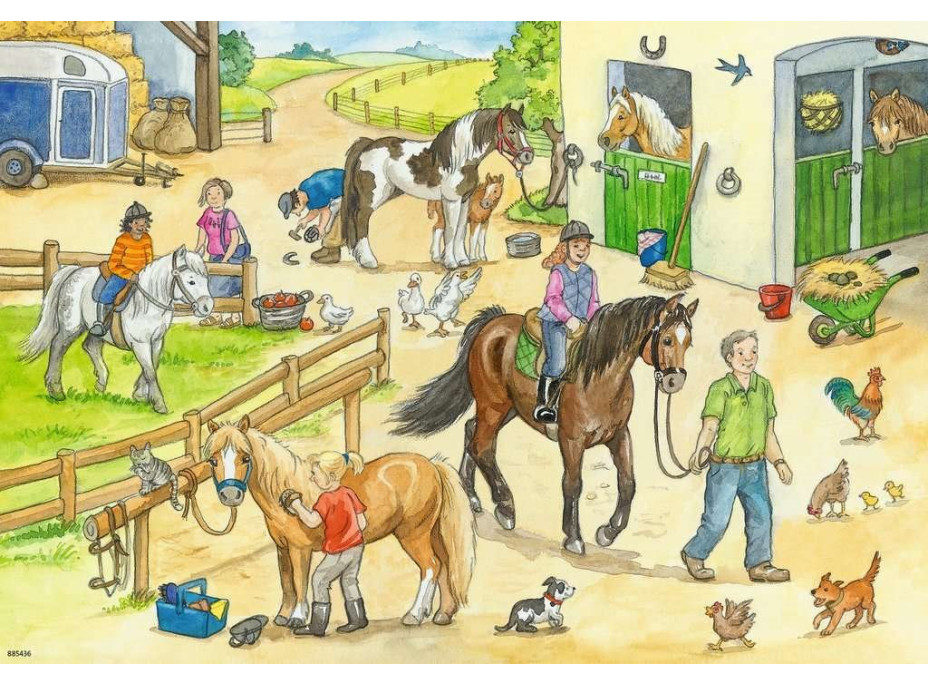 RAVENSBURGER Puzzle V stajniach 2x24 dielikov
