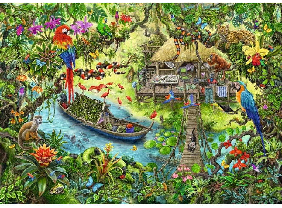 RAVENSBURGER Únikové EXIT puzzle Kids Expedícia do džungle 368 dielikov