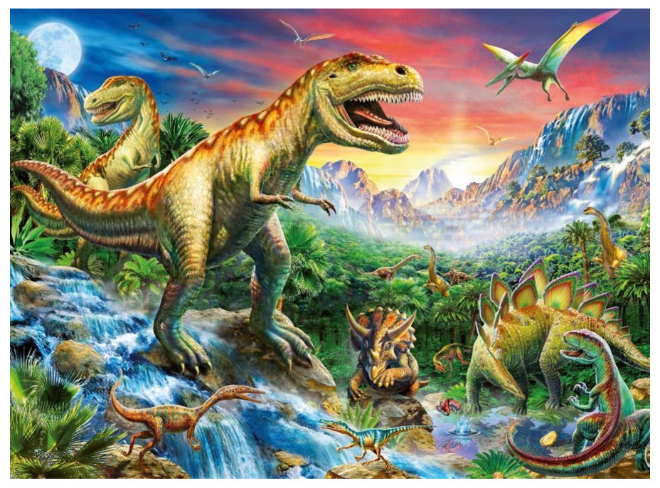 RAVENSBURGER Puzzle V dobách dinosaurov XXL 100 dielikov