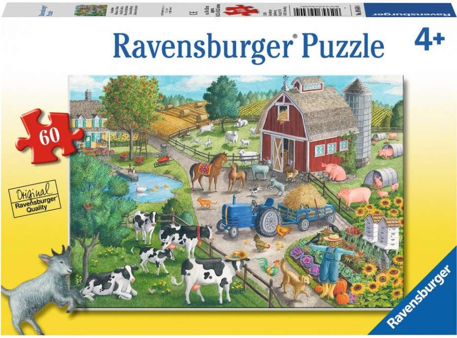 RAVENSBURGER Puzzle Doma na farme 60 dielikov