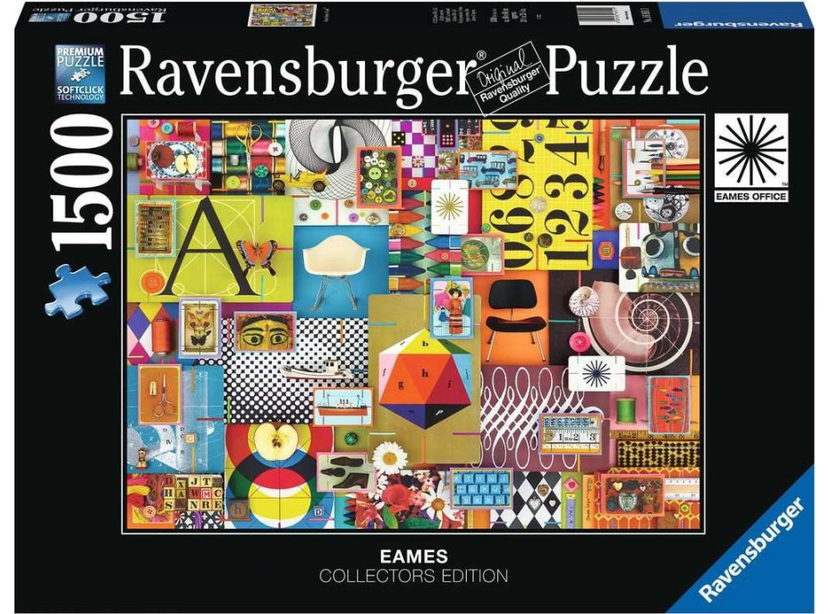 RAVENSBURGER Puzzle Eames: Domček z kariet 1500 dielikov