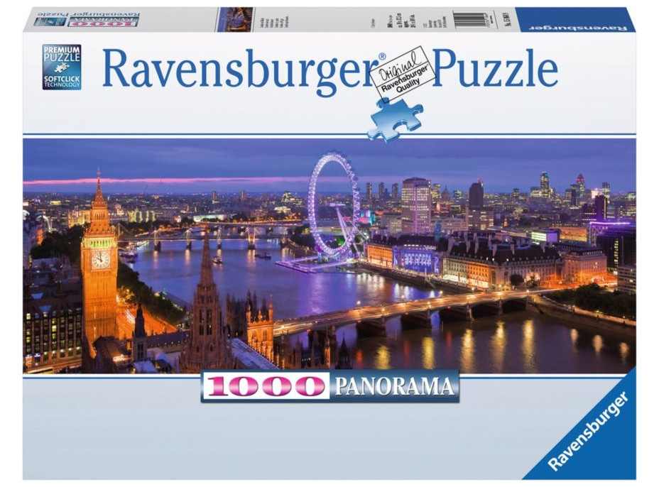 RAVENSBURGER Panoramatické puzzle Nočný Londýn 1000 dielikov