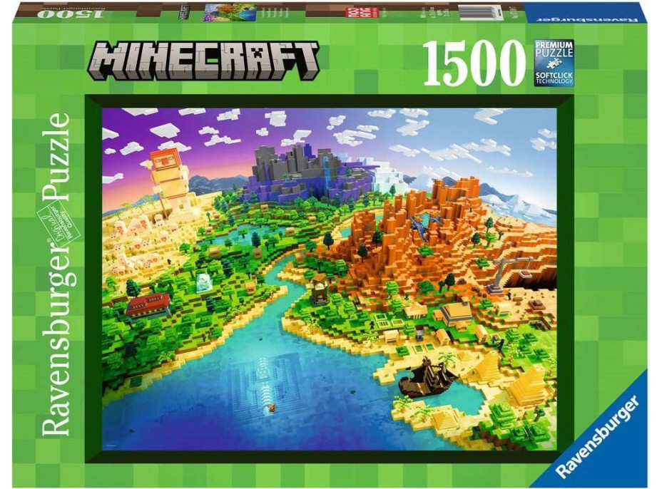 RAVENSBURGER Puzzle Minecraft: Svet Minecraftu 1500 dielikov