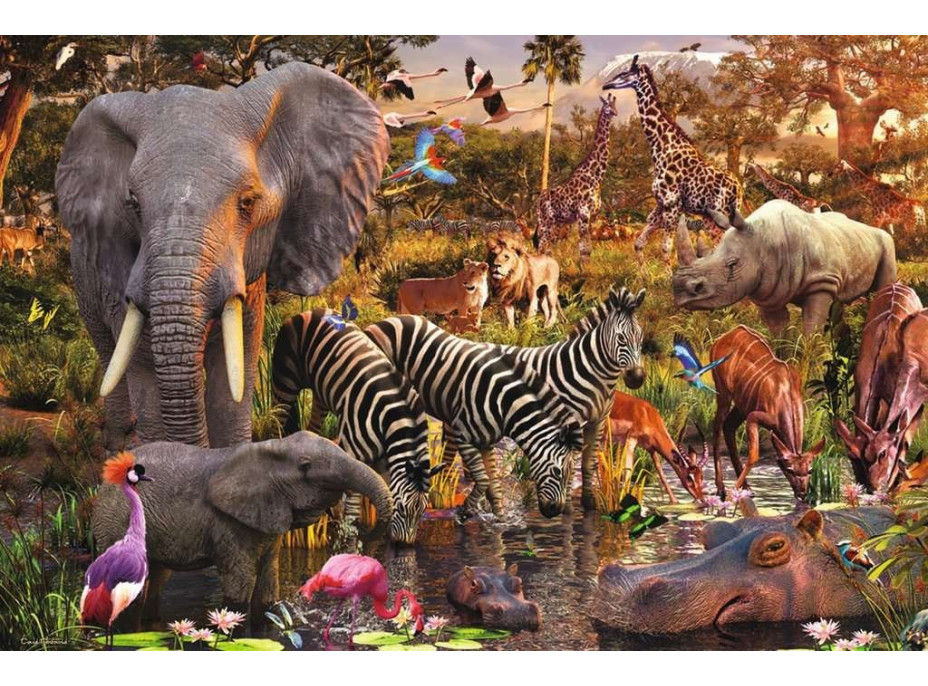 RAVENSBURGER Puzzle Africké zvieratá 3000 dielikov