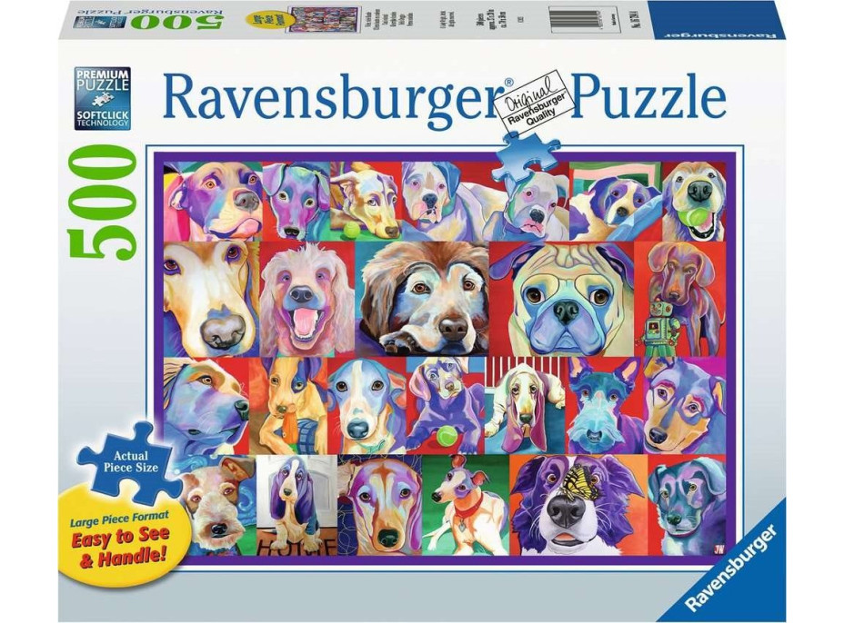 RAVENSBURGER Puzzle Ahoj psíkovia XXL 500 dielikov