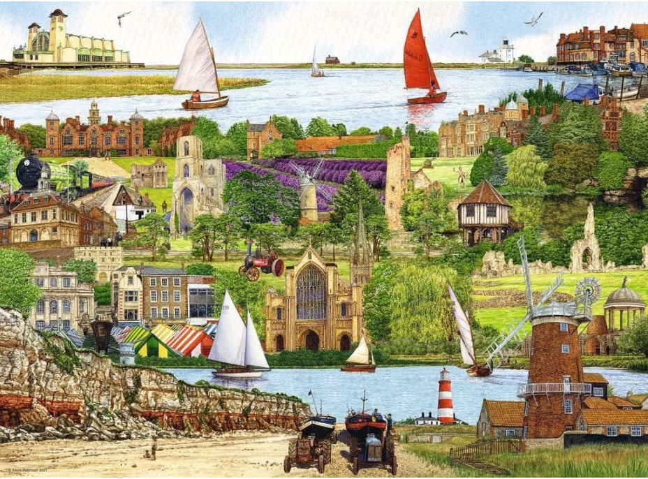 RAVENSBURGER Puzzle Útek do Norfolku 500 dielikov