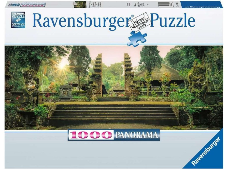 RAVENSBURGER Panoramatické puzzle Chrám džungle Pura Luhur Batukaru, Bali 1000 dielikov