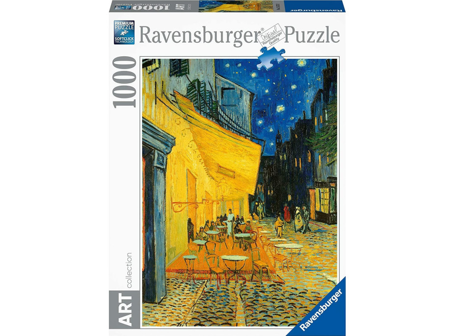 RAVENSBURGER Puzzle Art Collection: Terasa kaviarne v noci 1000 dielikov