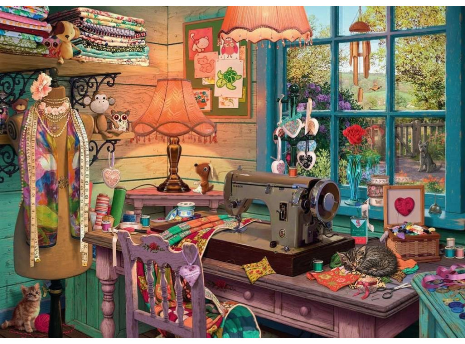 RAVENSBURGER Puzzle Šijací kútik 1000 dielikov