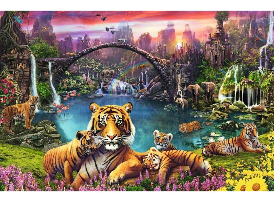 RAVENSBURGER Puzzle Tigre v raji 3000 dielikov