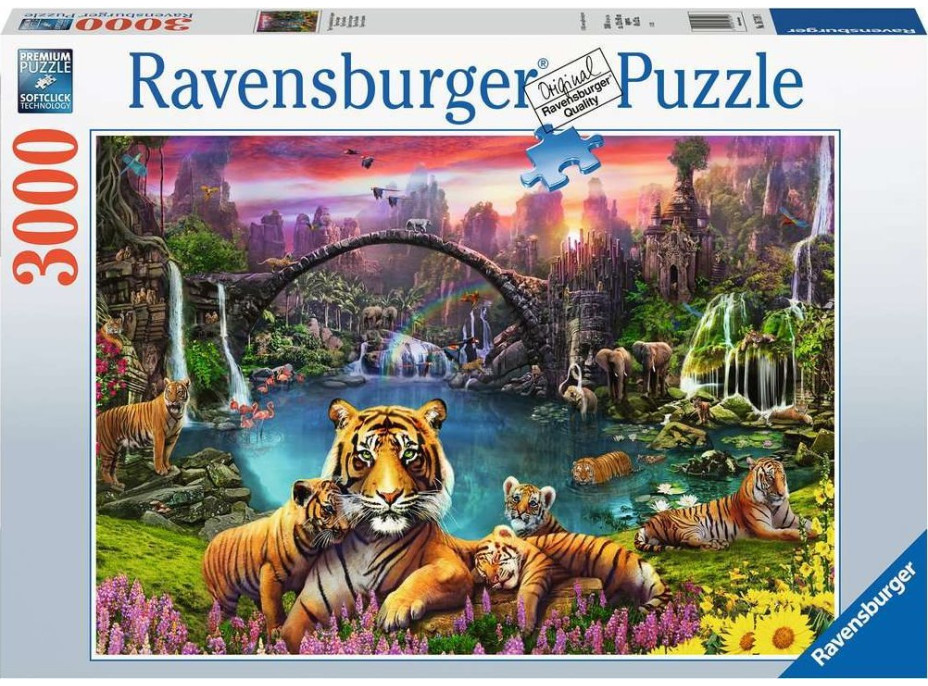 RAVENSBURGER Puzzle Tigre v raji 3000 dielikov