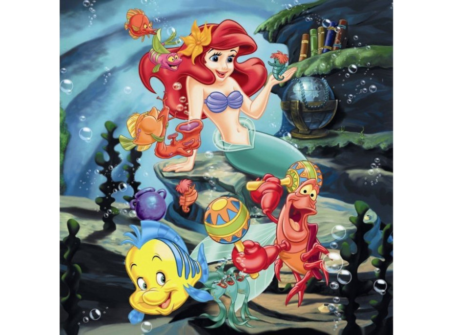 RAVENSBURGER Puzzle Snehulienka, Popoluška, Ariel 3x49 dielikov