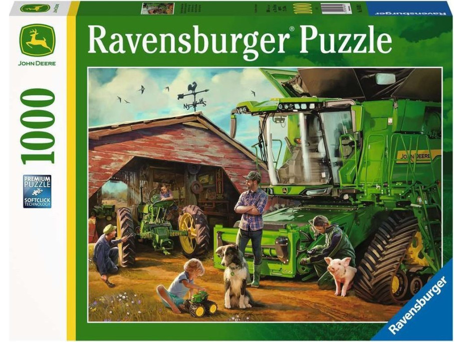 RAVENSBURGER Puzzle John Deer: Vtedy a teraz 1000 dielikov
