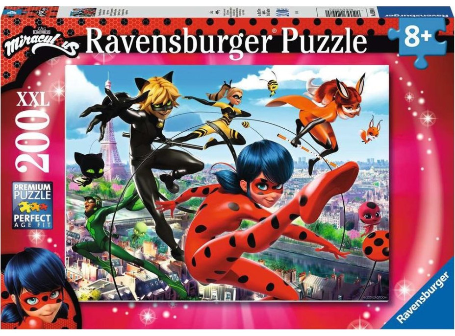RAVENSBURGER Puzzle Čarovná Lienka a Čierny Kocúr XXL 200 dielikov