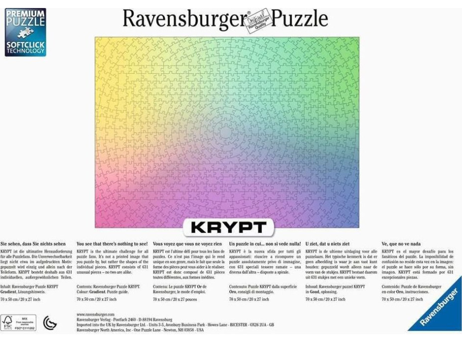 RAVENSBURGER Puzzle Krypt Gradient 631 dielikov