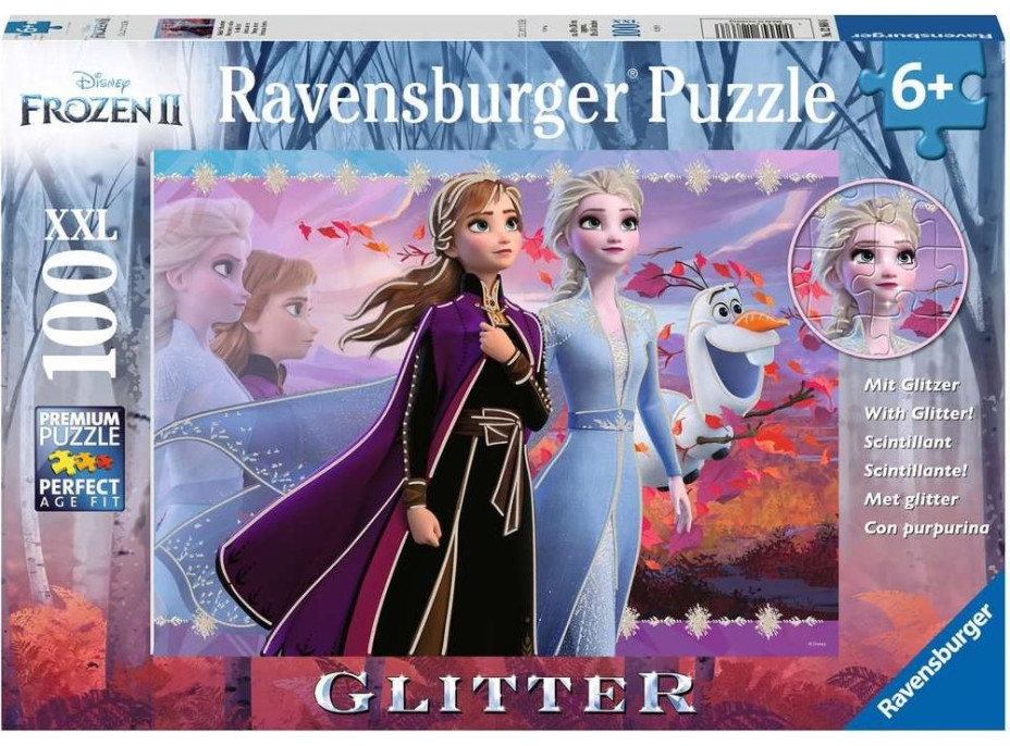 RAVENSBURGER Trblietavé puzzle Ľadové kráľovstvo 2 XXL 100 dielikov