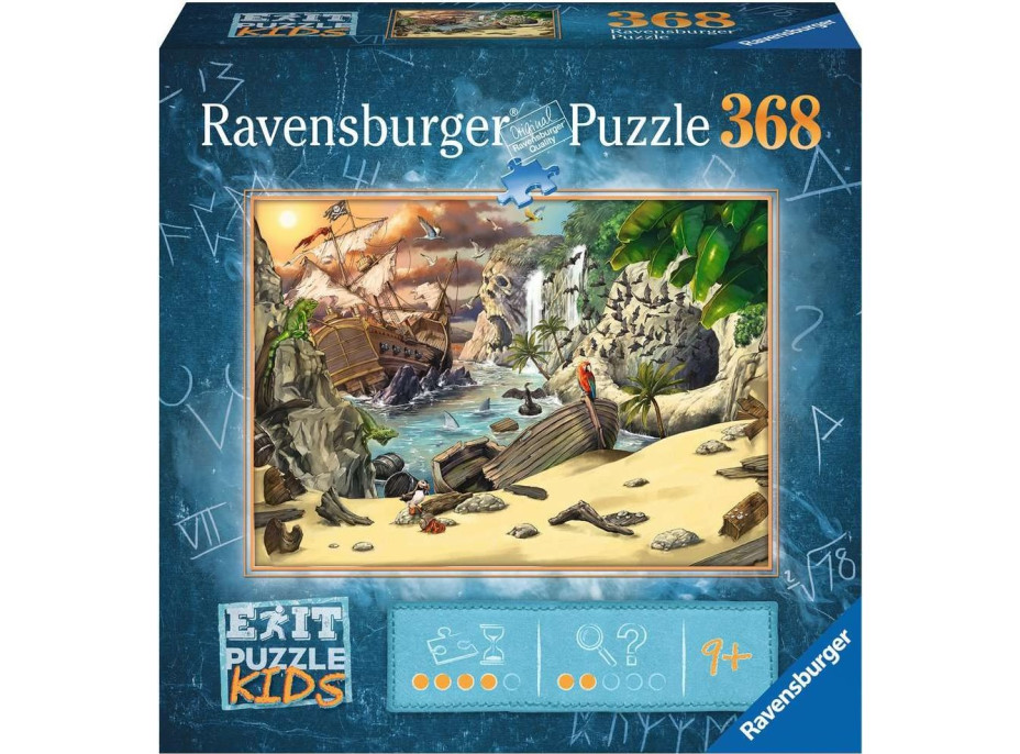 RAVENSBURGER Únikové EXIT puzzle Kids Pirátske dobrodružstvo 368 dielikov
