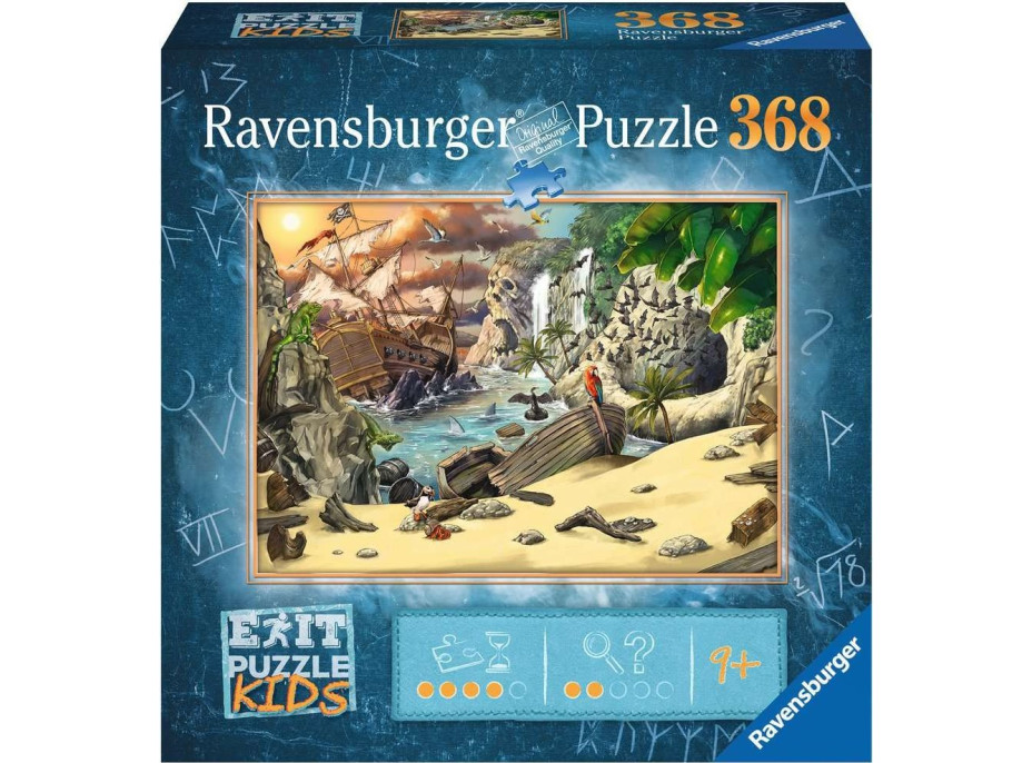 RAVENSBURGER Únikové EXIT puzzle Kids Pirátske dobrodružstvo 368 dielikov