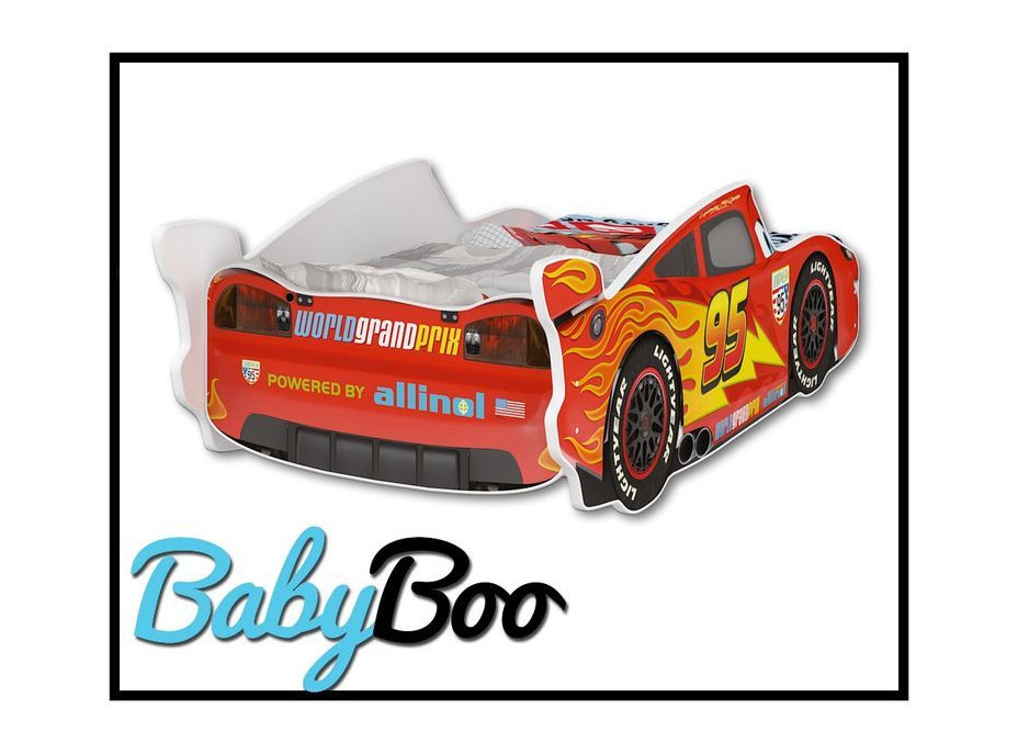 Detská autoposteľ Disney 160x80 - BLESK MCQUEEN