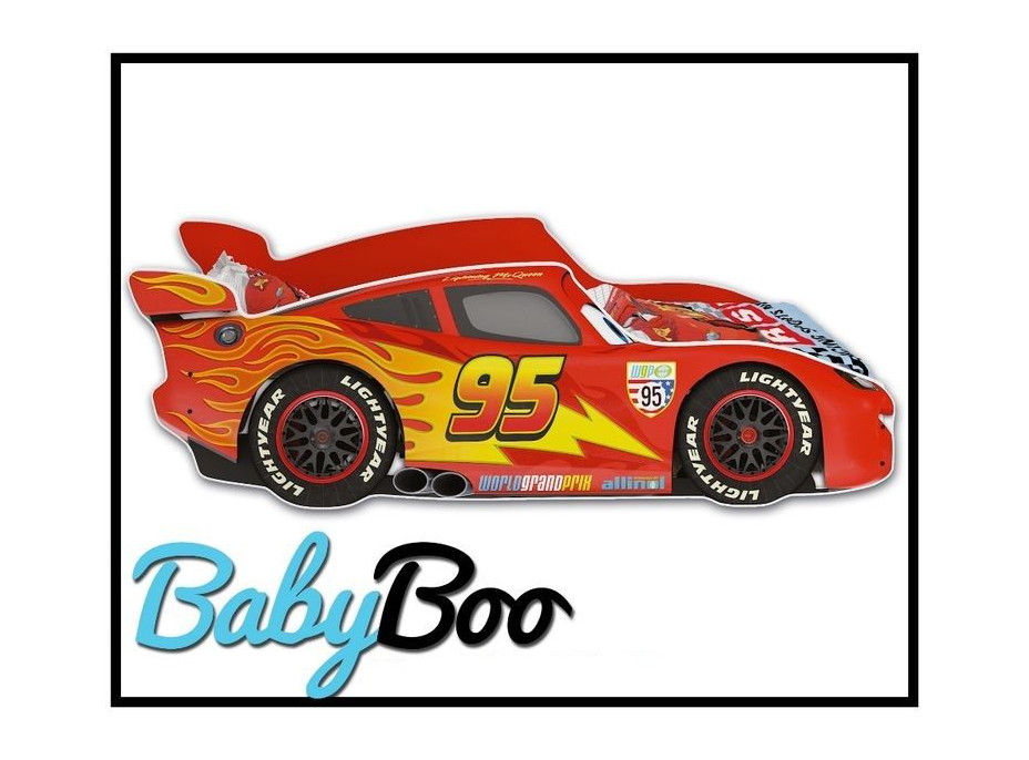 Detská autopostel Disney 140x70 - BLESK MCQUEEN červená