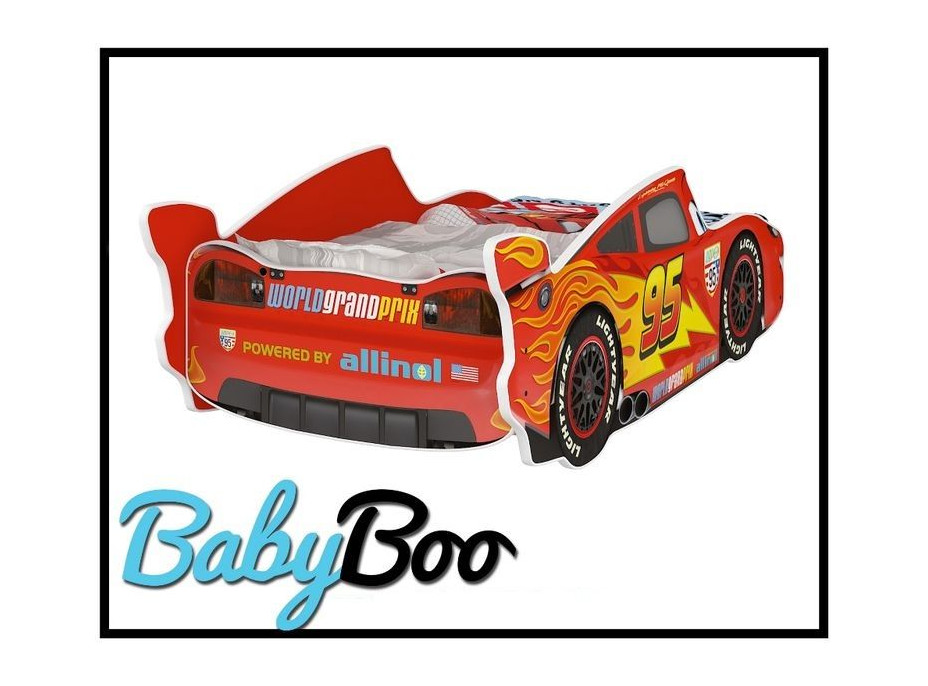 Detská autopostel Disney 140x70 - BLESK MCQUEEN červená