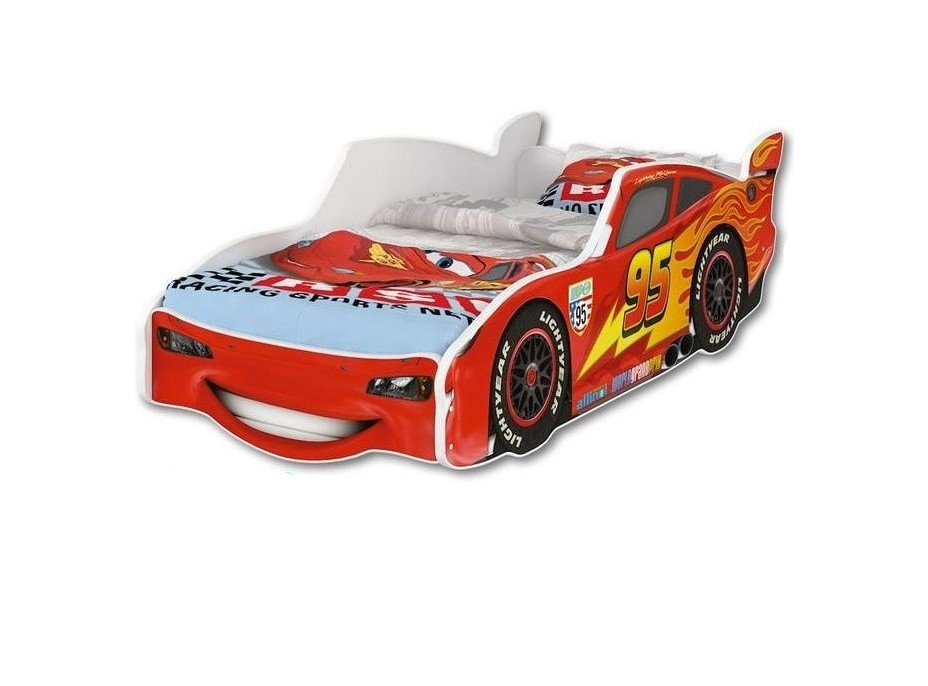 Detská autopostel Disney 140x70 - BLESK MCQUEEN biela