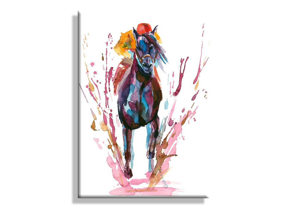 Obraz na plátne bežiaci kôň - vzor 43