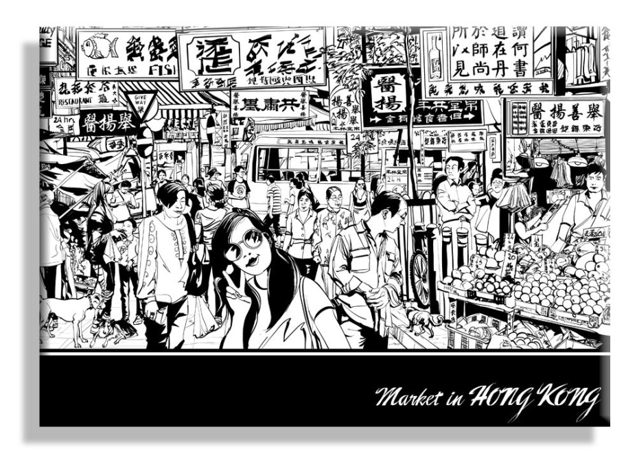 Obraz na plátne TRH V HONG KONG - vzor 31