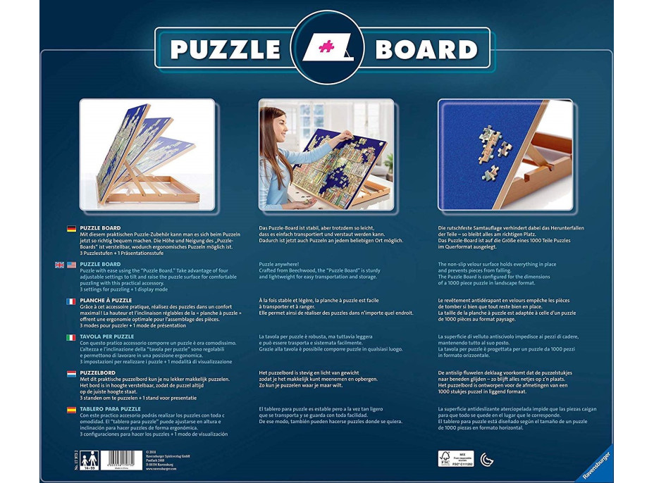 RAVENSBURGER Puzzle Board - drevená polohovacia puzzle podložka