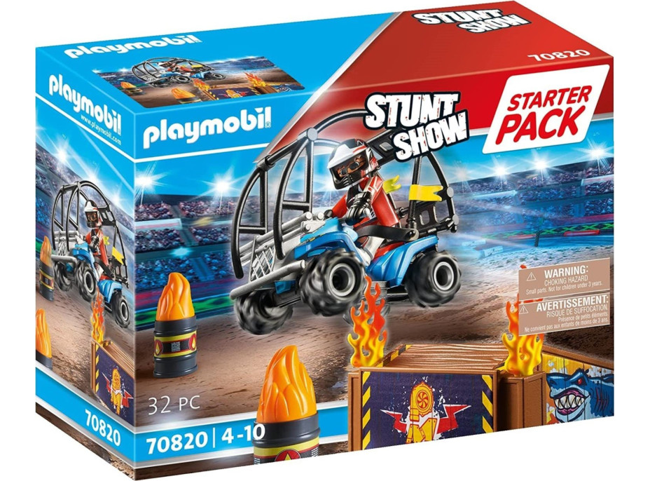 PLAYMOBIL® Stunt Show 70820 Starter Pack Kaskadérska show so štvorkolkou a ohnivou rampou