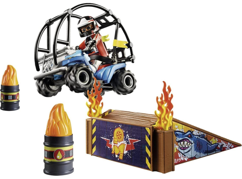 PLAYMOBIL® Stunt Show 70820 Starter Pack Kaskadérska show so štvorkolkou a ohnivou rampou