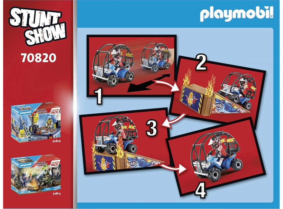 PLAYMOBIL® Stunt Show 70820 Starter Pack Kaskadérska show so štvorkolkou a ohnivou rampou