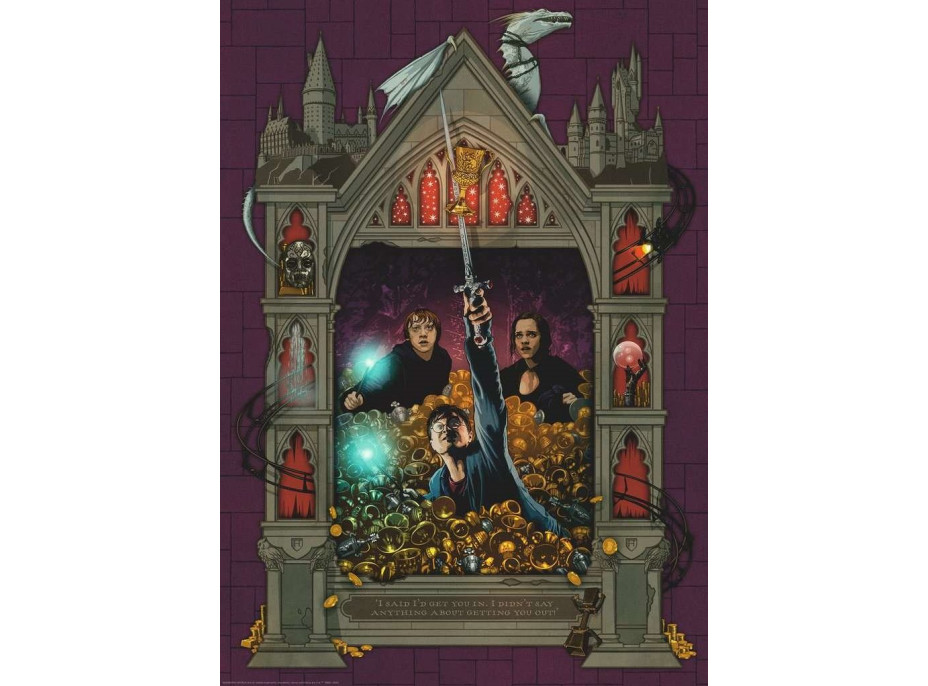 RAVENSBURGER Puzzle Harry Potter 7: Trezor v Gringottovej banke 1000 dielikov