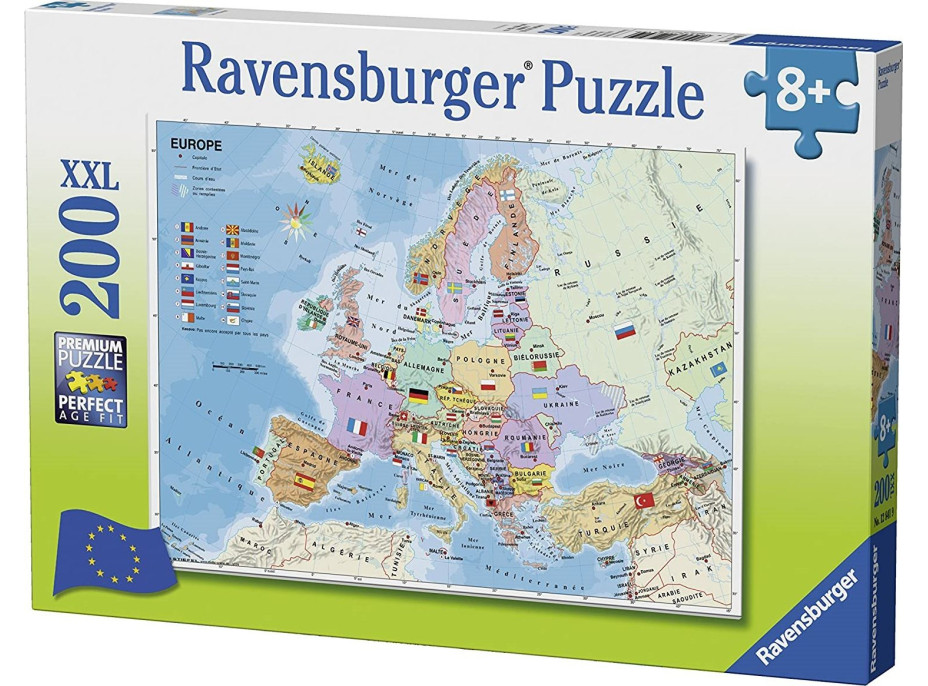 RAVENSBURGER Puzzle Mapa Európy XXL (francúzsky) 200 dielikov