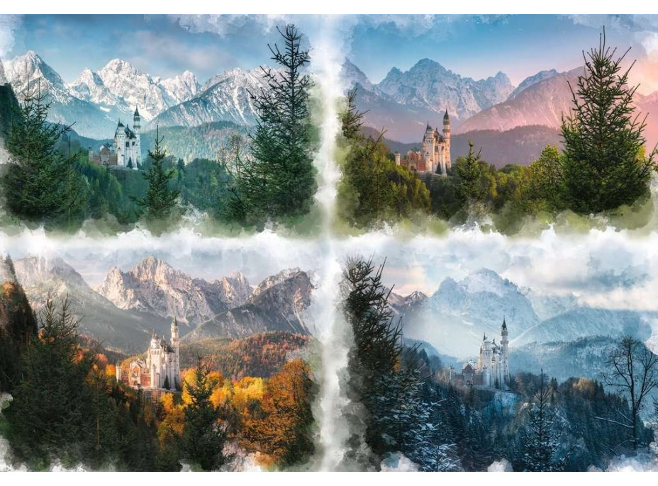 RAVENSBURGER Puzzle Neuschwanstein v štyroch ročných obdobiach 18000 dielikov