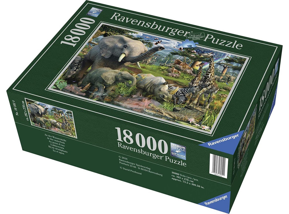 RAVENSBURGER Puzzle Zvieratá pri zdroji vody 18000 dielikov